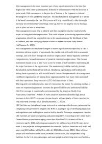 Risk Management Issue