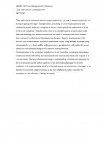 Clear and Coincise Communication
