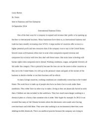 International Business Ethics