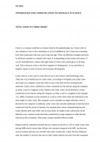 WHAT IS CYBER CRIME?