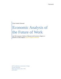 Economic Analysis of the Future of Work