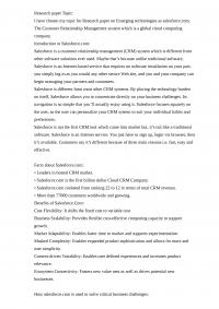 Salesforce.com Analysis Paper