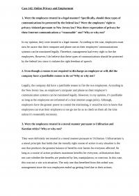 Online Privacy and Employment