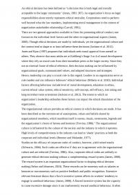 Organisational Ethical Decision Making
