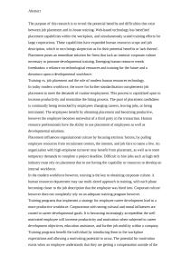 Training Vs. Job Placement And The Role Of Human Resources Management Technology