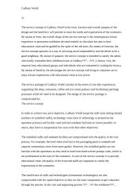 Operation Management – Cadburyworld
