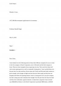Excel Project