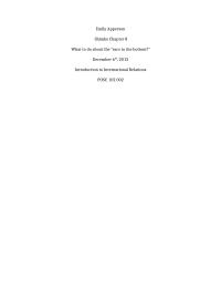 Introduction to International Relations: What to do about the “race to the bottom?”