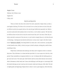 An essay on People: Stand Up and Speak Out