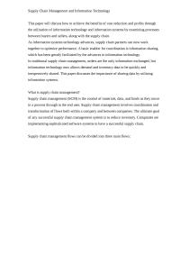 Supply Chain Management And Information Technology