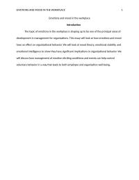 Emotions and mood in the workplace