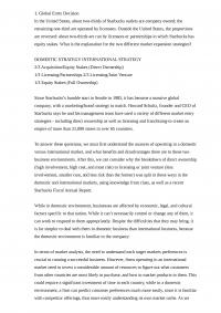 Starbucks Global Entry Strategy