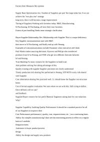 Supplier Management