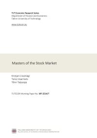Masters Of The Stock Market