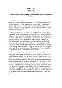 Middle Eastern Girls – a Practical Demonstration of Psychological Resilience