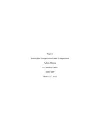 Sustainable Transportation/Green Transportation