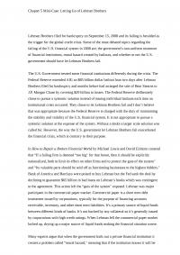 Chapter 5 Mini-Case: Letting Go of Lehman Brothers
