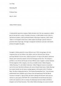 Adidas Swot Analysis