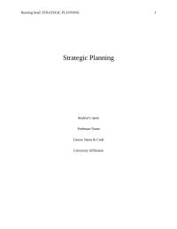 Strategic Planning – Pepsi Company