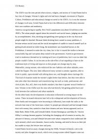 Us History US HistoryThe 1920s was