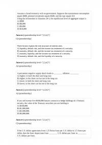 Fin 824 Test 1 Assume a closed