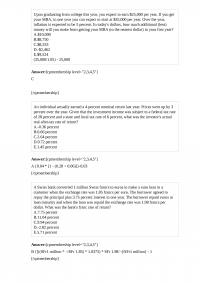 FIN 616 Quiz Upon graduating from