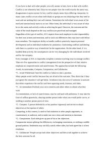 Conflict Management – Conflict is not inherently bad