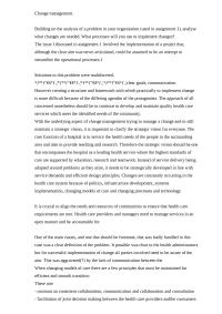 Change Management In Organisation