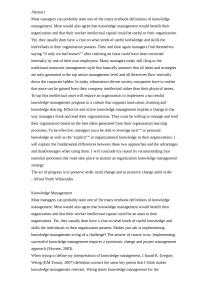 Knowledge Management