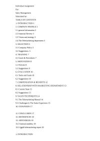 Sales Management Individual