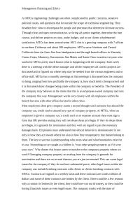 Management Planning And Ethics