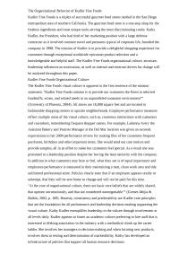 Organization Management Kudler Fine Foods