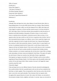Japan & China's Conflict