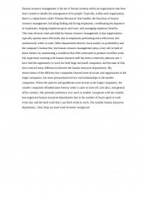Human Resources Management