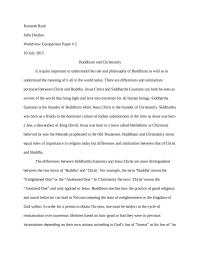 Buddhism and Christianity