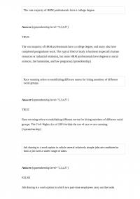 OBHR 364 Quiz 1