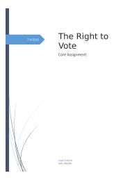 Juan Garcia Gov. 2305 INT The Right to Vote Core Assignment