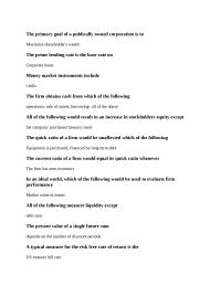 FIN100-HK1. Principles of Finance Exam – Mid Term