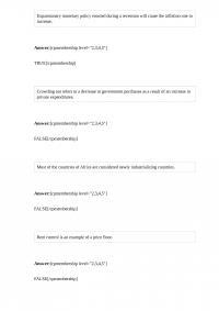 Economics 141 Quiz 3