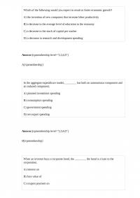 BUS 201 Which of the following