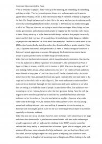Feminism movement in cut piece