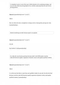 Marketing 785 Quiz 3