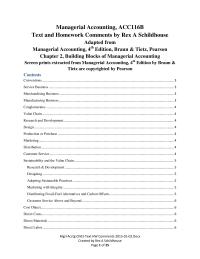 Managerial Accounting