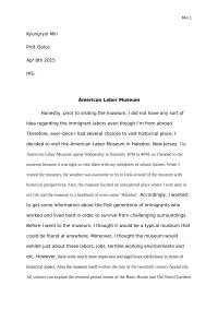 American Labor Museum