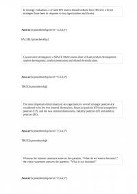 BUS 198 Quiz 1 In strategy