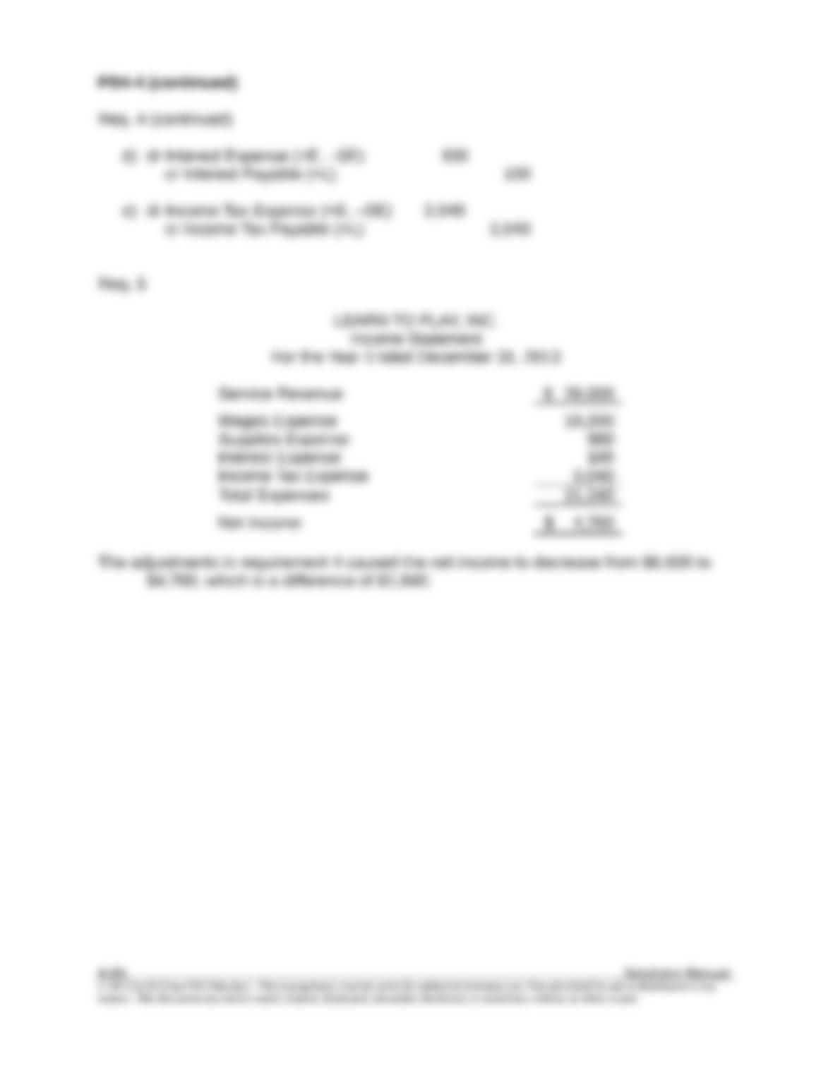 Fundamentals of Financial Accounting Chapter 4 Online Studying Solution