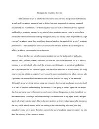 Strategies for Academic Success