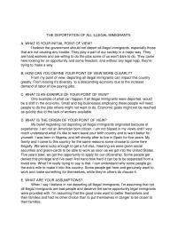The deportation of all Immigrants