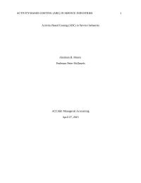 Managerial Acct Assignment 1