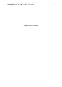 Trade Simulation And Paper